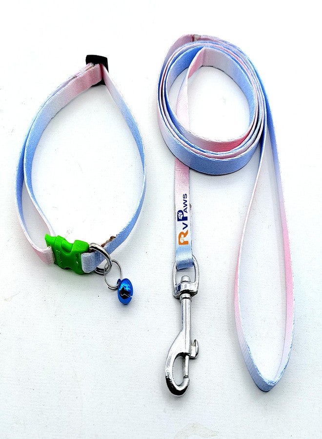 Pups&Pets طقم طوق ومقود للكلاب من Pups&Pets بألوان قوس قزح، طوق نايلون قابل للتعديل مع مقود للكلاب الصغيرة، طقم طوق سريع الفتح وجيد التهوية للجراء والكلاب والقطط 10 مم (عبوة من قطعة واحدة) - Image 5